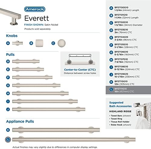 Amerock 18" Everett Satin Nickel Appliance Pull