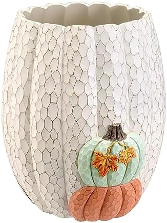 Avanti Linens - Wastebasket, Decorative Trash Can, Fall Inspired Bathroom Decor (Grateful Patch Collection)