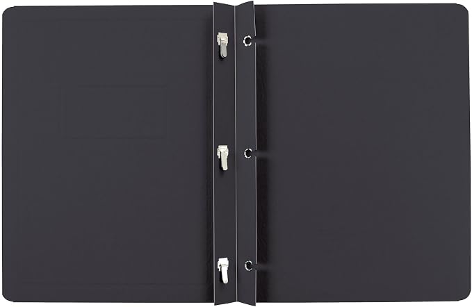 Oxford Title Panel and Border Front Report Covers, Black, Letter Size, 25 per Box, (52506EE) (Pack of 5)