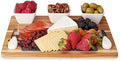 Twine Acacia & Slate Cheese Board Set - Charcuterie Board Bowls and Knives - Slate Cheese Tray Wood Cheese Board - 7-Piece Set of 1, Brown