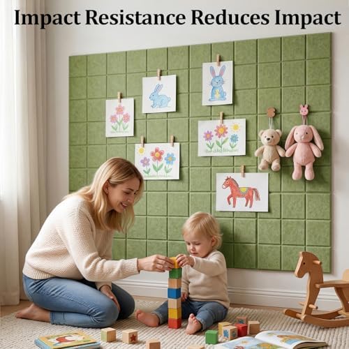 Large Felt Bulletin Board for Walls: 12-Pack Black Cork Board Alternative 11.8x11.8 Inch Peel and Stick Pin Board Wall Decor for Home Organization, Office Memo Board, Self-Adhesive Wall Tiles