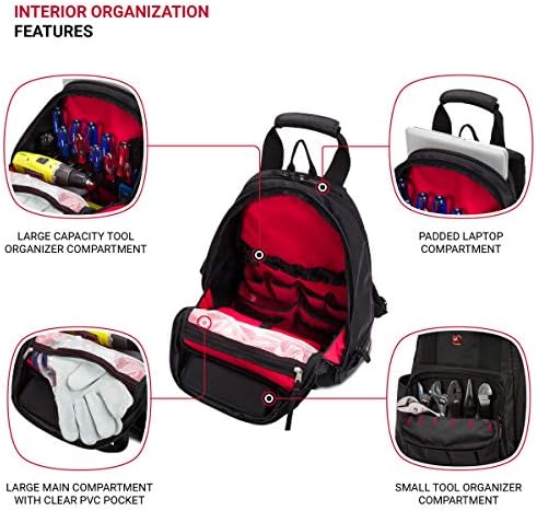 SwissGear Tool Bag Backpack, Fits Up to 15-Inch Laptop, Work Pack, Black