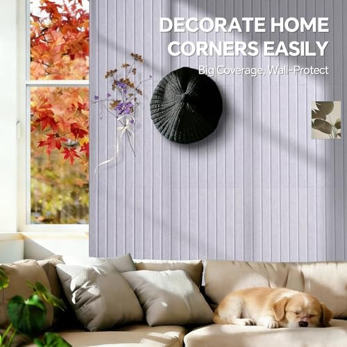 Large Felt Bulletin Board Cork Board Alternative with Safe Removable Adhesive Tabs, Wall Bulletin Board for Home Office Classroom Pin Board (Gray, Fine-Stripe 6-Pack)