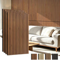 Art3d 47 x 23.6 Inch Acoustic Wood Slat Design Wall Panels, 4-Pack, Walnut
