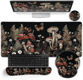 LIMKRIAN Mushroom Mouse Pad Set Large Desk Matt for Desktop Fall Decor