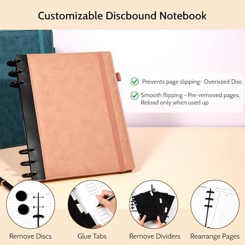 Yoment Refillable Notebooks for Work 5 Subject with Removable Dividers Tabs