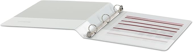 Universal Economy Round Ring View Binder, 3 Rings, 1" Capacity, 11 X 8.5, White, 6/Pack