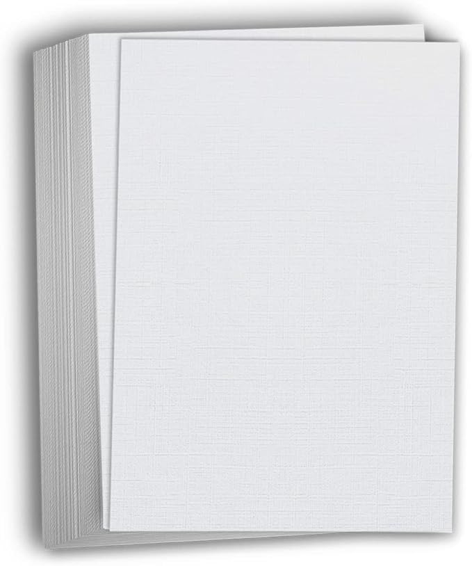 Hamilco Gray Linen Textured Cardstock Paper 8.5x11-80lb Cover Heavyweight Card Stock with Linen Finish for Inkjet Printers, Resumes, Invitations & Stationery (50 Sheets)