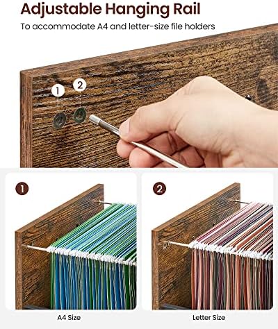 VASAGLE 2 Drawer File Cabinet, Rolling Printer Stand
