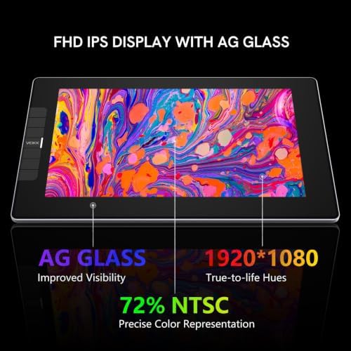 VEIKK VK1200 V3 11.6" Drawing Tablet with Screen,Adjustable Stand