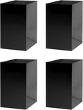 Marketing Holders 4 Pack Black Acrylic Display Box with One Open Side No Lids Versatile Plinth Vertical Column 12" x 12" x 24" Merchandise Retail Product Socle Riser No Assembly
