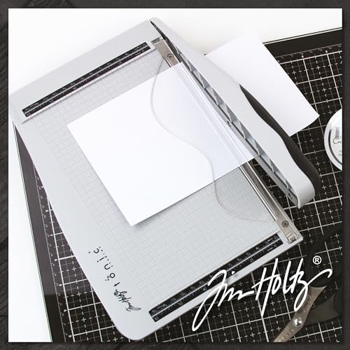 Tonic Studios Paper Cutter Tool - Guillotine Paper Trimmer for Scrapbooking, Vinyl, and Craft Paper - 8.5 Inch Cutting Length with Ruler and Grid Lines