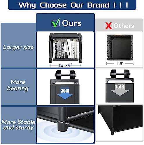 Mavivegue Book Shelf, 12 Cube Storage Organizer, DIY Bookcase