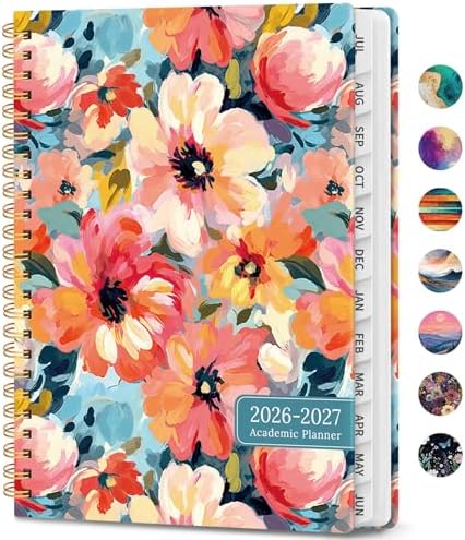 Planner 2026-2027, Weekly & Monthly Academic Calendar, Jul 2026 – Jun 2027