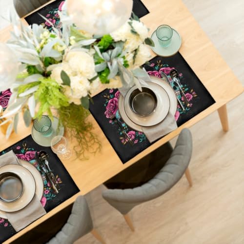 Placemats 12x18 Inch Washable Linen Place Mats Cloth Tables Mats