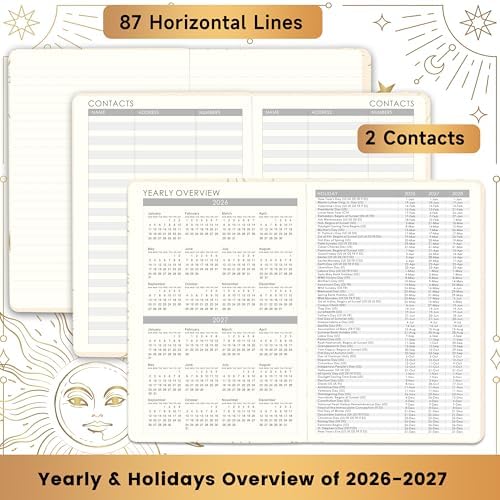 Planner 2026-2027 - Academic Planner 2026-2027, Faux Leather planner 26-27