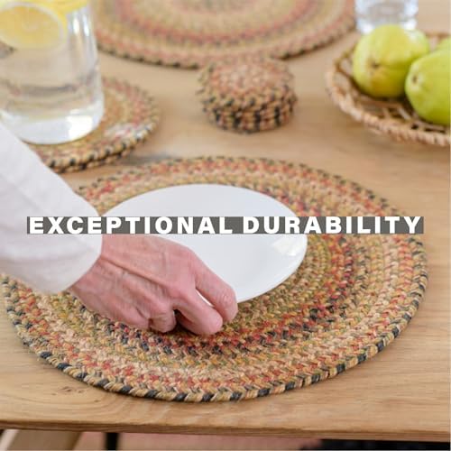 Homespice Kingston Jute Braided Table Runner for Country Decor, Rect 11x36