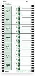 Lathem E8-100 Weekly Time Cards, Thermal Print - Pack of 100 Cards