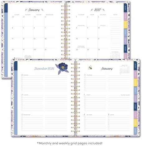 High Note 2027 Planner, 17-Month Weekly & Monthly Hardcover Planner: August 2026 to December 2027, 9" x 10", Garden Bee with Notes, Lists & Reference Pages + Sticker Sheet