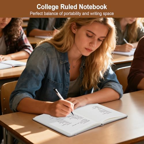ViVin 12 Pack A5 Hardcover Lined Notebook,192 pg College Ruled 5.5x8.3