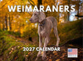 Weimaraner Calendar 2027 Monthly Wall Calender 12 Month