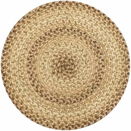 Homespice Cookie Dough Jute Braided Placemats, Round 15" Set of 2