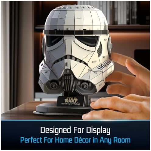 4D Build Star Wars Stormtrooper Helmet 3D Puzzle Model Kit, Room Display