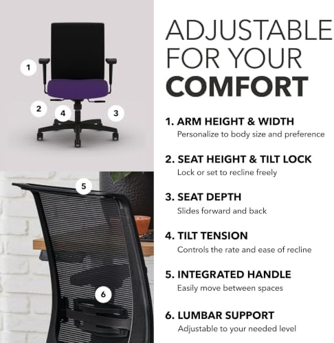 HON Convergence Ergonomic Office Chair, Office Desk Computer Chair, Iris