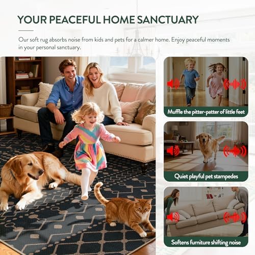Lahome Moroccan Easy Jute Washable Runner Rug, 2x8 Black Kitchen Runner