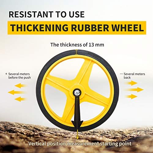 Zozen 6-Inch Measuring Wheel in Meters, Telescopic, One Key to Reset