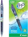 PILOT B2P Bottle to Pen Ball Point Pen, Medium 1.0mm, Purple Ink, Box of 12