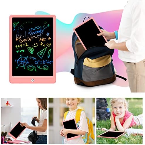 BUKEBU LCD Writing Tablet,8.5 inch Colorful Doodle Board for Kids (Pink)