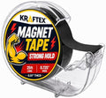 Kraftex Magnetic Tape Dispenser: 25ft x 3/4" Magnetic Strips with Adhesive Backing. Sticky, Flat Magnets for Crafts, Magnet Labels & Stickers. Magnets with Adhesive Backing Great for Home and School