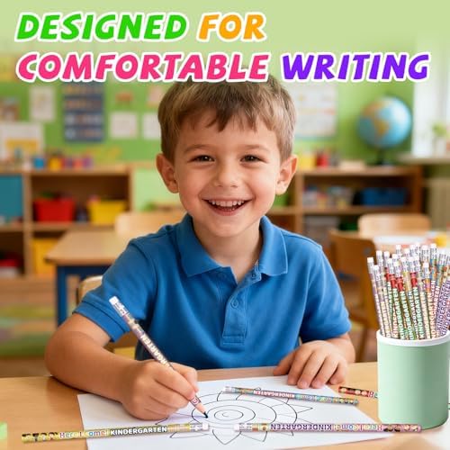 Kindergarten Pencils Colorful Birthday Pencils Fun Inspirational Pencil Back to School Pencil (36)