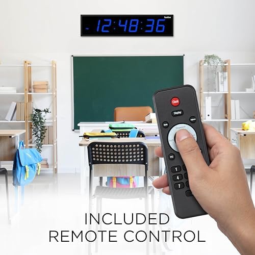 Ivation Oversized Digital Wall Clock with Large LED Display & Timer, 48"