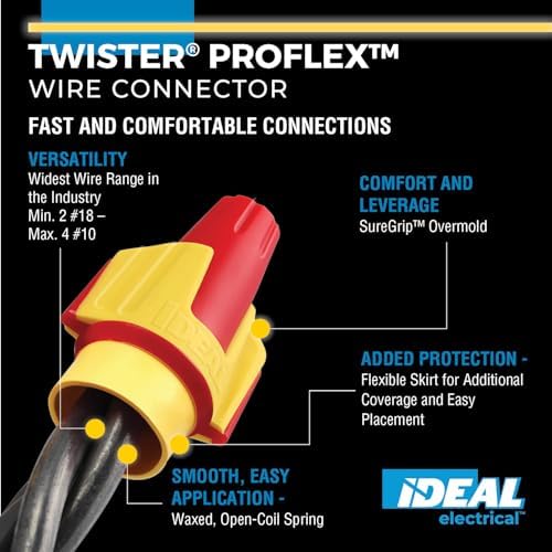 Ideal Electrical Twister Proflex Connector, 30-1347JR, Jar of 400