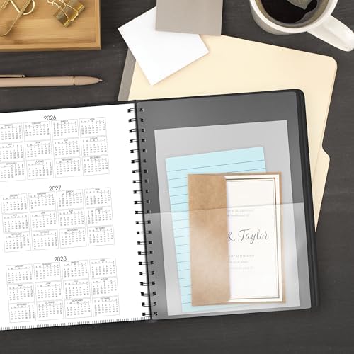 AT-A-GLANCE 2027 Appointment Book Planner, Daily Group Planner, 8" x 11", Four Person, Quarter-Hour, Black (708220527)