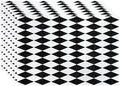 Batmerry Black White Diamond Linen Placemats Set of 8, Abstract Black and White Harlequin Washable Table Mats for Kitchen Table Thickened Heat Insulation Dining Set Indoor Outdoor 12X18 in