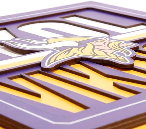 YouTheFan NFL Minnesota Vikings Slogan Series 3D Wall Art