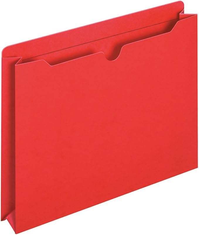 Globe-Weis/Pendaflex File Jackets, 2-Inch Expansion, Letter Size, Red, 50 Jackets per Pack (B3043DTRED)
