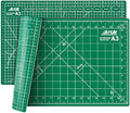 ArtAt Self Healing Cutting Mat: 12″x 18″ Green Double Sided Non-Slip 5 Layers PVC Durable Craft Sewing A3 Mat for Rotary Cutter, Use for Quilting and Scrapbooking and Craft & Art Projects…