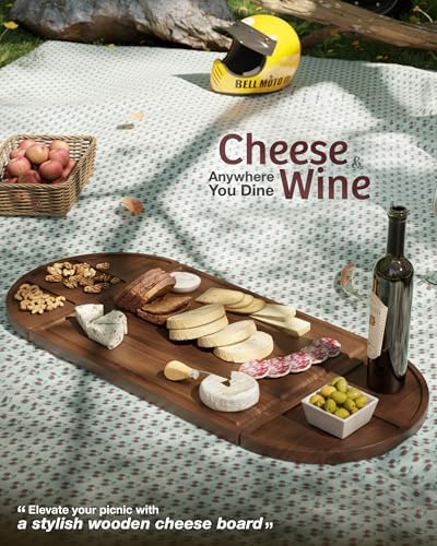 Extra Large Charcuterie Board, 30''x13'' Acacia Cheese Board Set
