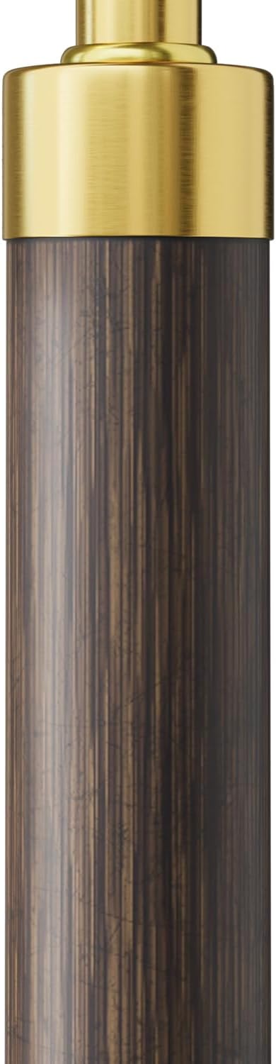 G-SAFAVA Real Wood Floor Lamps for Living Room Bedroom, 62.5" Mid Century Modern Lamp Gold Standing Tall Arc Lamps with Foot Switch, Floor Lamps for Nursery Office Decor Corner Reading Room Light