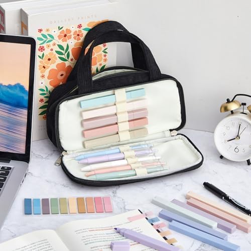 Jutom 39 Pcs Aesthetic Book Annotation Kit,Black,Classic Style