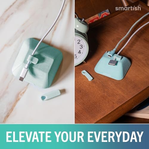Smartish Magnetic Cord Holder, Cable Wrangler, Nightstand & Desk Organizer