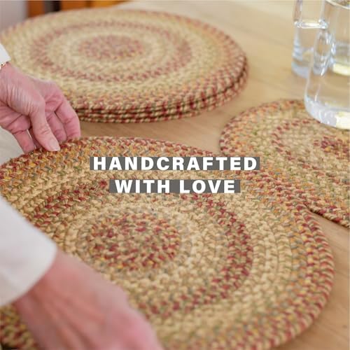 Homespice Harvest Braided Trivets Ideal as Pot Holders, Round 8" Set of 6