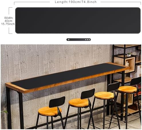 Mydours PU Leather Desk Mat 74.8"x15.7", XXL Large Gaming Mouse Mat, Black