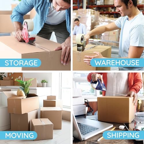 Blue Summit Supplies 12 Pack Clear Packing Tape, 1.88" x 60 yd, 2.7mil