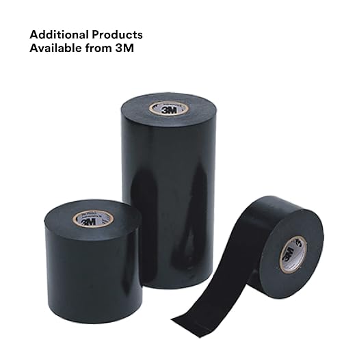 3M Scotchrap Vinyl Corrosion Protection Tape 50, Unprinted, 2 in x 100 ft, Black, 1 Roll, Premium Grade, 10 mil Thick, High Tack, All Weather, RoHS 2011/65/EU