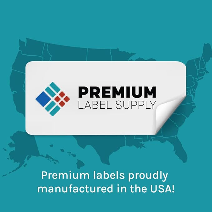 Premium Label Supply Waterproof Matte White Sticker Labels – 4" x 3.33" – Inkjet Printers Only – (6 per Sheet), 100 Sheets - 600 Total Adhesive Labels